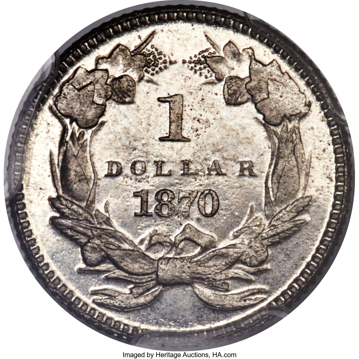 image for: 1870 G$1 Gold Dollar, Judd-1025, Pollock-1160, R.8, PR64+ PCGS....