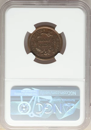 image for: 1840 1/2 C Original PR63+ Brown NGC. B-1, R.5....