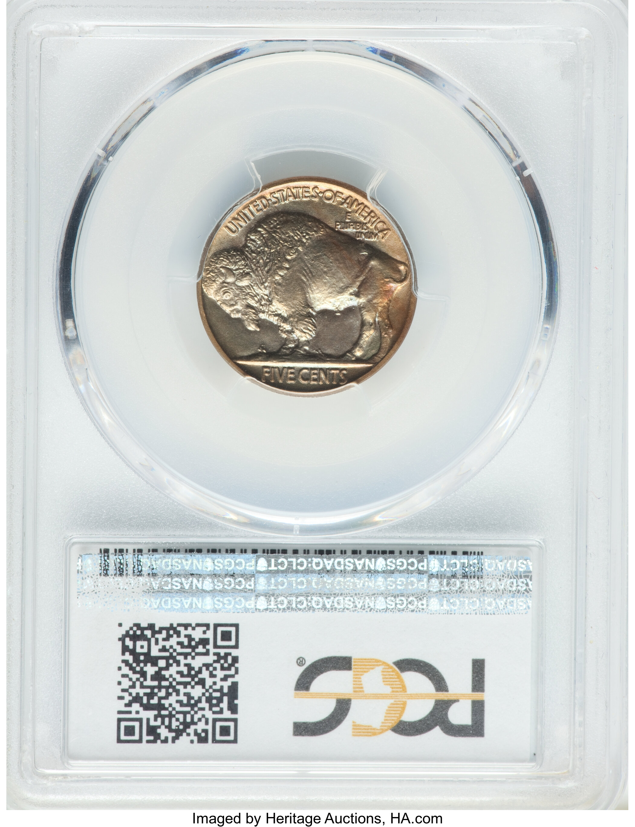 1913 5c Buffalo, Matte Finish, Type 2 PR68 CAC thumbnail 2