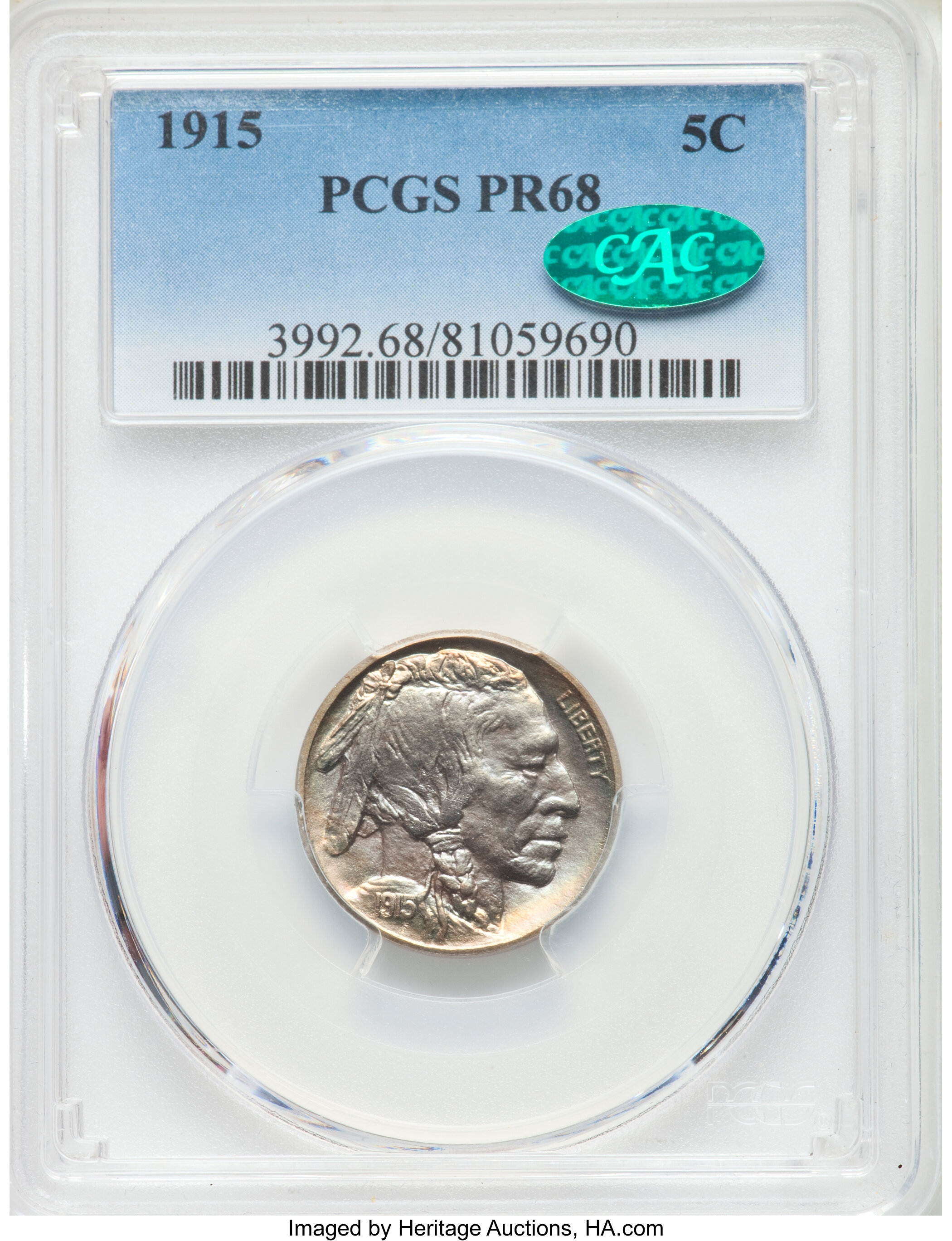 1915 5c Matte Finish PR69 CAC thumbnail 10
