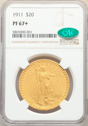 image for: 1911 $20 PR67+ NGC. CAC. JD-1, R.5....