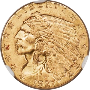 image for: 1927 $2 1/2 MS66 NGC....