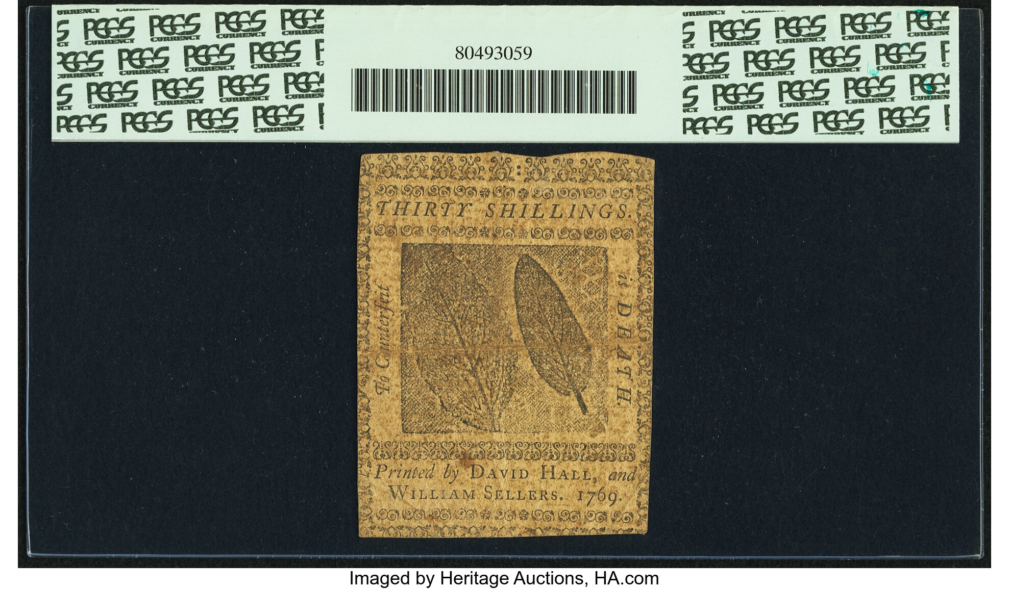 image for: Pennsylvania March 1, 1769 £1 10s PCGS Extremely Fine 40PPQ....