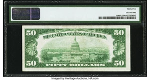 image for: Fr. 2100-E* $50 1928 Federal Reserve Note. PMG Choice Very Fine 35....