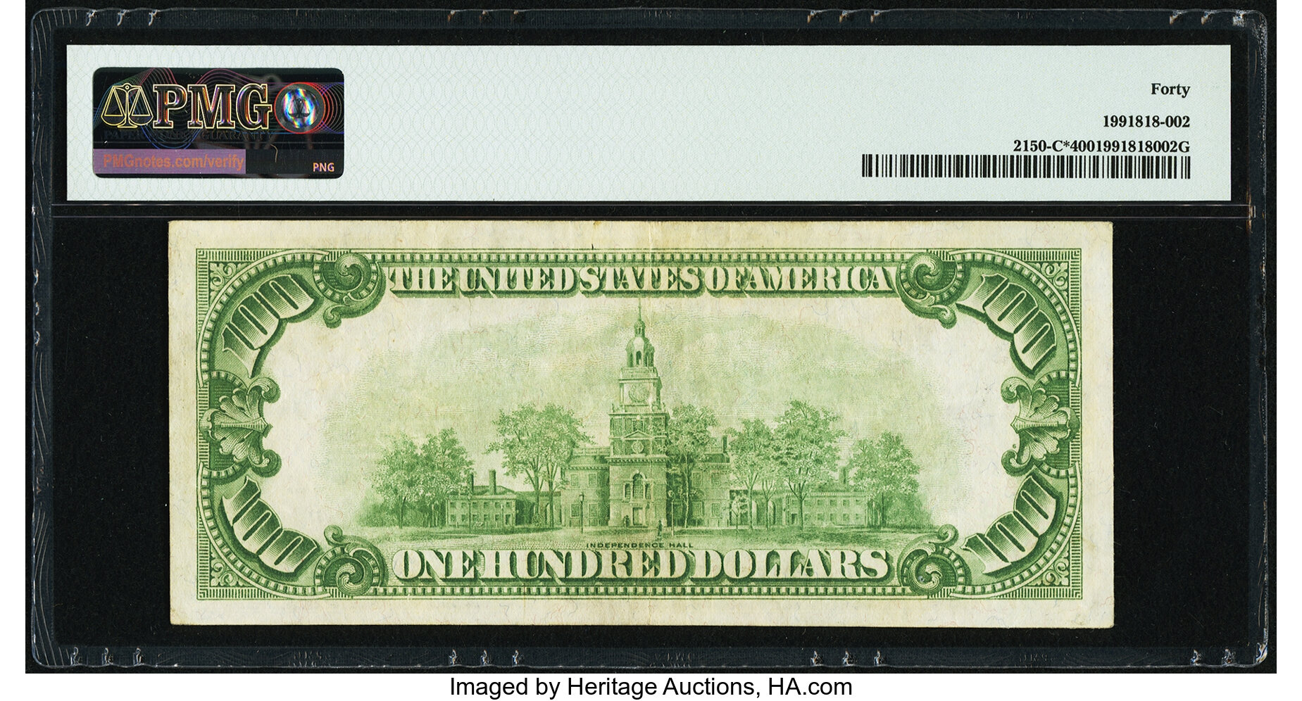image for: Fr. 2150-C* $100 1928 Federal Reserve Note. PMG Extremely Fine 40....