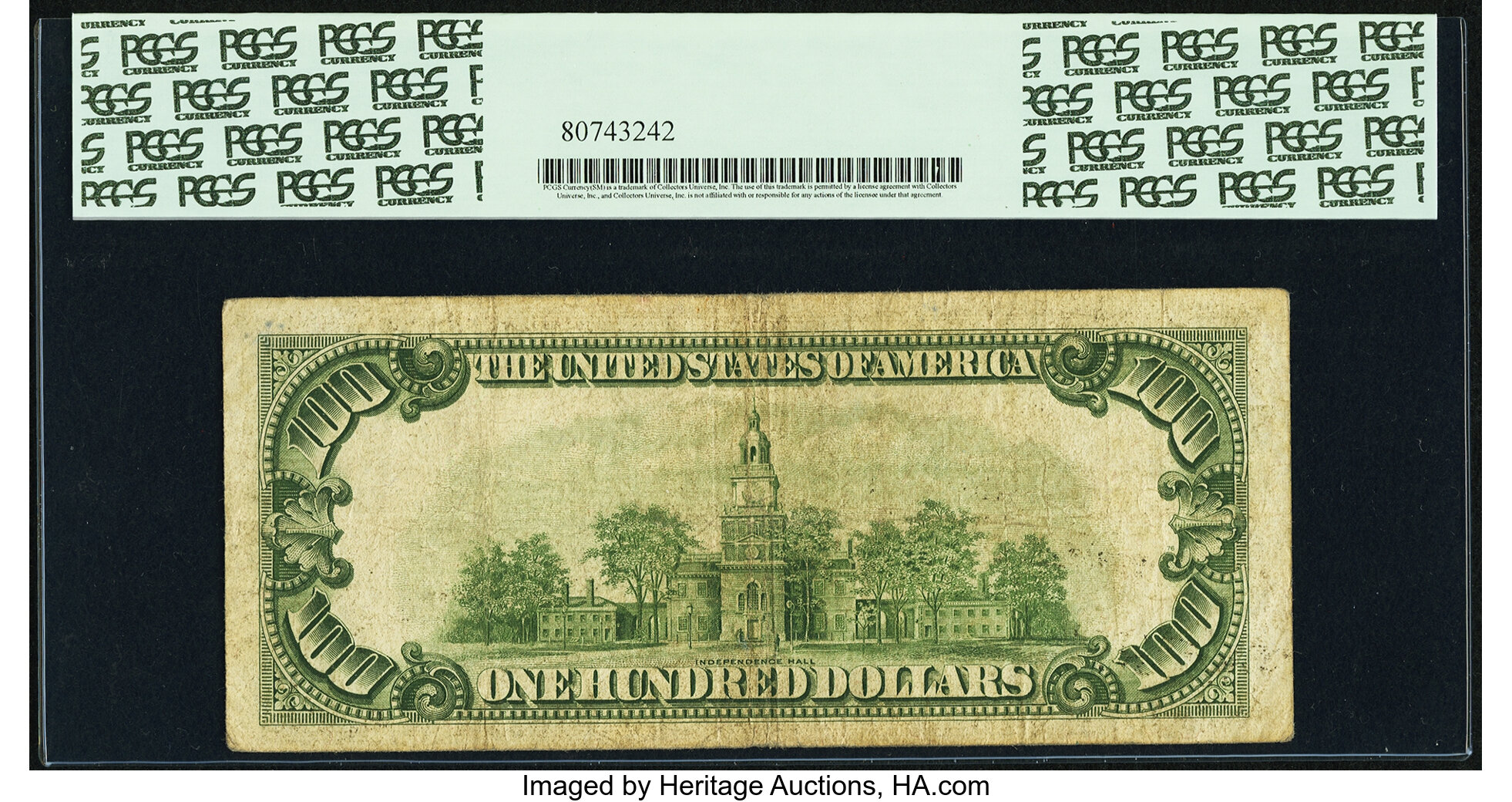 image for: Fr. 2156-F* $100 1934D Mule Federal Reserve Note. PCGS Fine 12....
