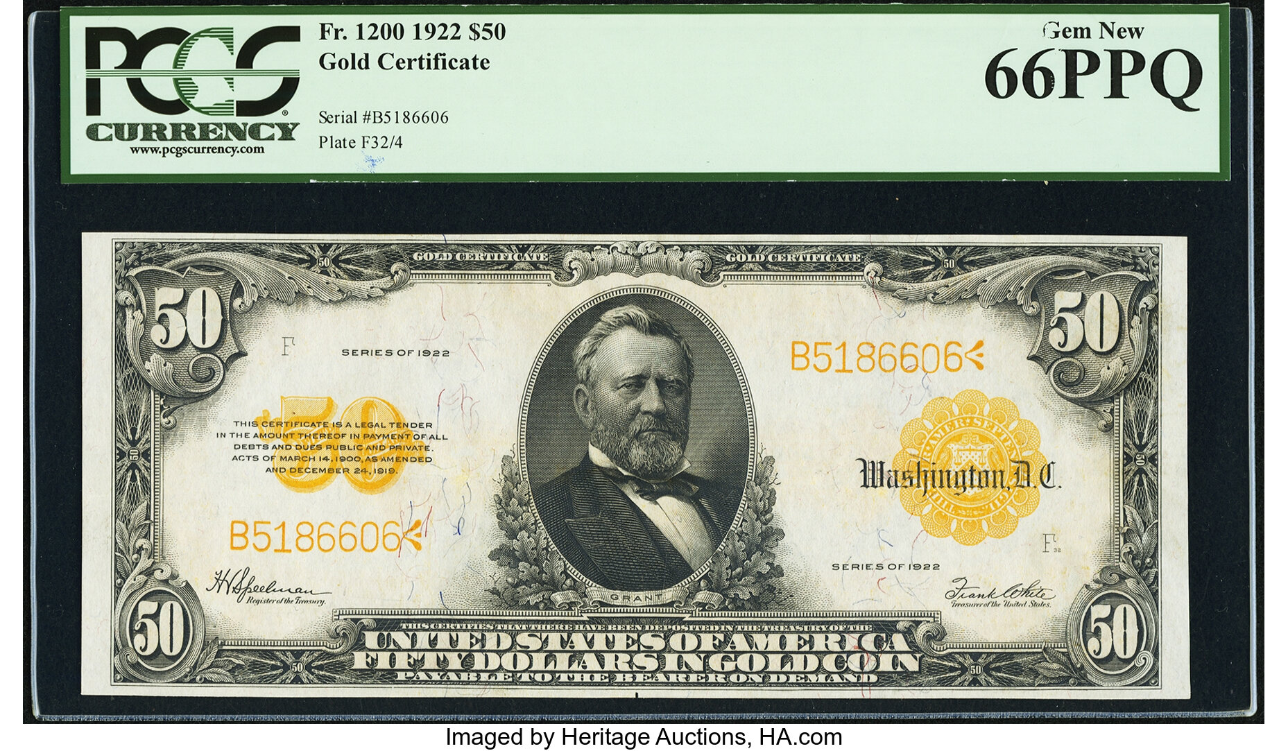 1922 Gold Certificates Large Pricing Guide | Greensheet