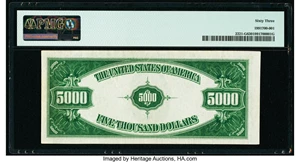 image for: Fr. 2221-G $5,000 1934 Federal Reserve Note. PMG Choice Uncirculated 63....
