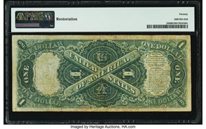 image for: Fr. 24 $1 1875 Legal Tender PMG Very Fine 20....