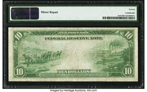 image for: Fr. 916* $10 1914 Federal Reserve Note PMG Very Fine 20....