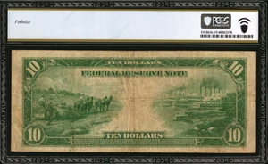 image for: Fr. 893B. 1914 Red Seal $10 Federal Reserve Note. New York. PCGS Banknote Choice Fine 15.