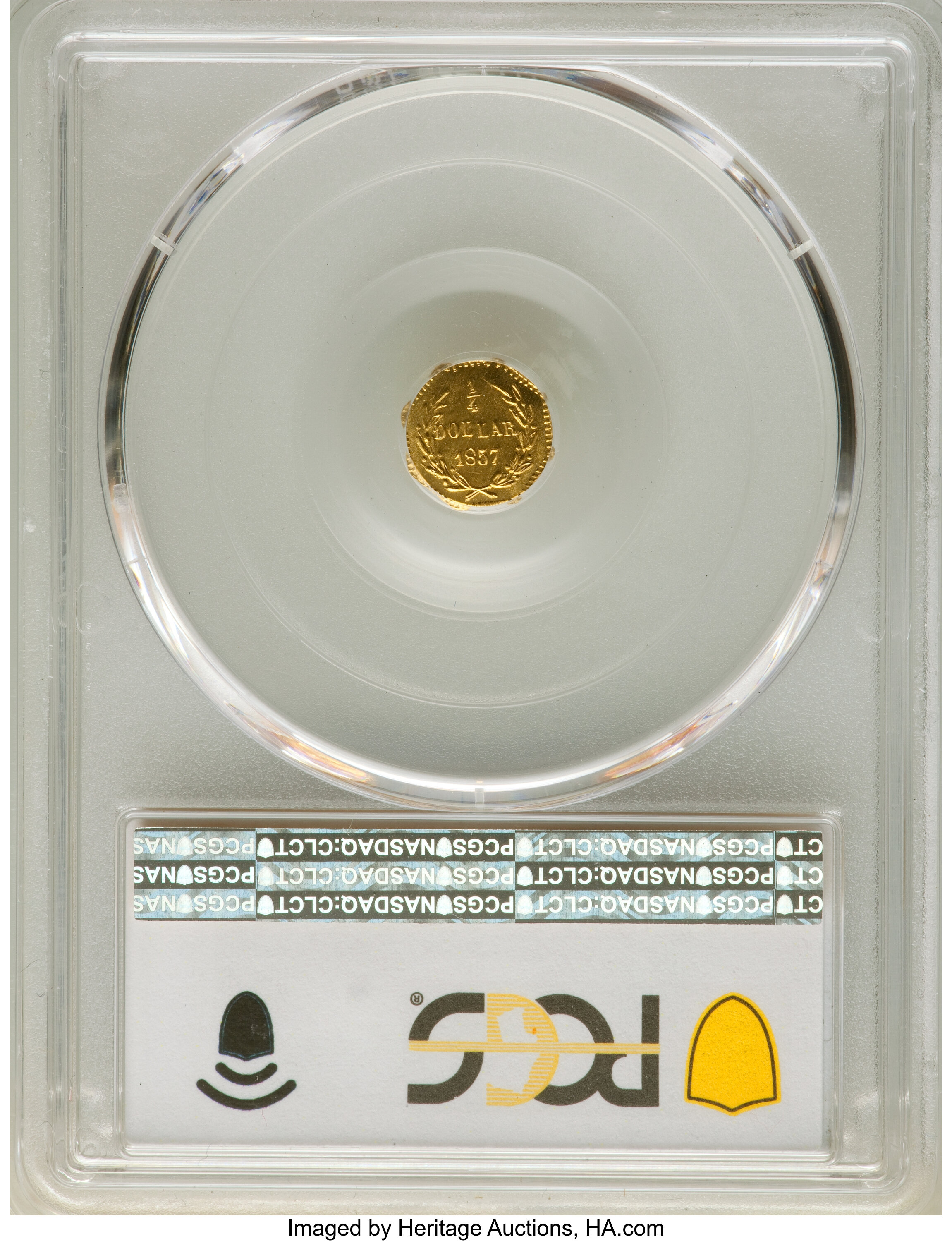 image for: 1857 25C BG-1301A - Restrike MS64 PCGS. PCGS Population: (14/13). NGC Census: (0/0).  ...