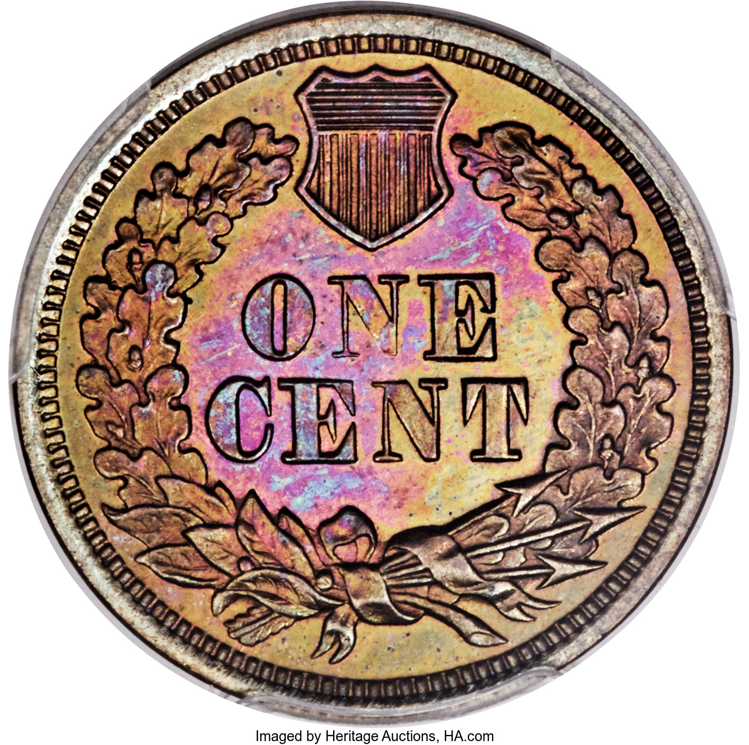 image for: 1863 1C One Cent, Judd-301, Pollock-367, R.7, PR65 Red and Brown PCGS....