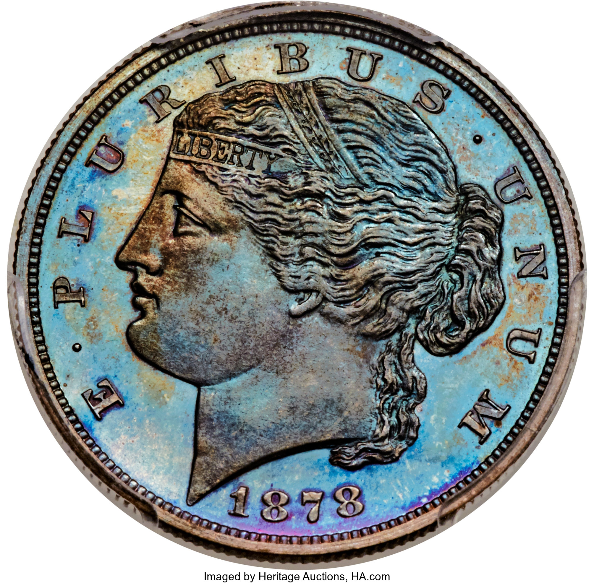 image for: 1878 $5 Half Eagle, Judd-1571, Pollock-1765, Low R.7, PR67 Brown PCGS....