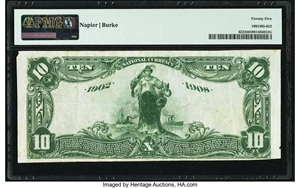 image for: Atlanta, TX - $10 1902 Date Back Fr. 622 The First National Bank Ch. # (S)4922 PMG Very Fine 25....
