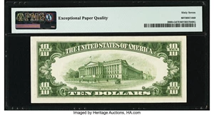image for: Fr. 2009-G $10 1934D Federal Reserve Note. PMG Superb Gem Unc 67 EPQ....