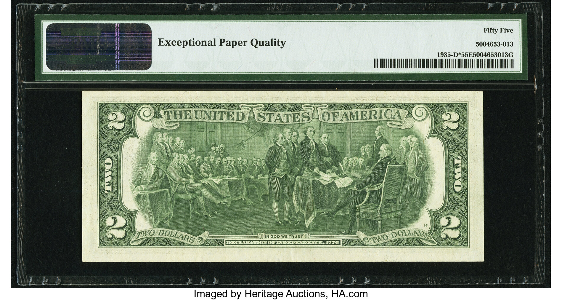 image for: Fr. 1935-D* $2 1976 Federal Reserve Note. PMG About Uncirculated 55 EPQ....