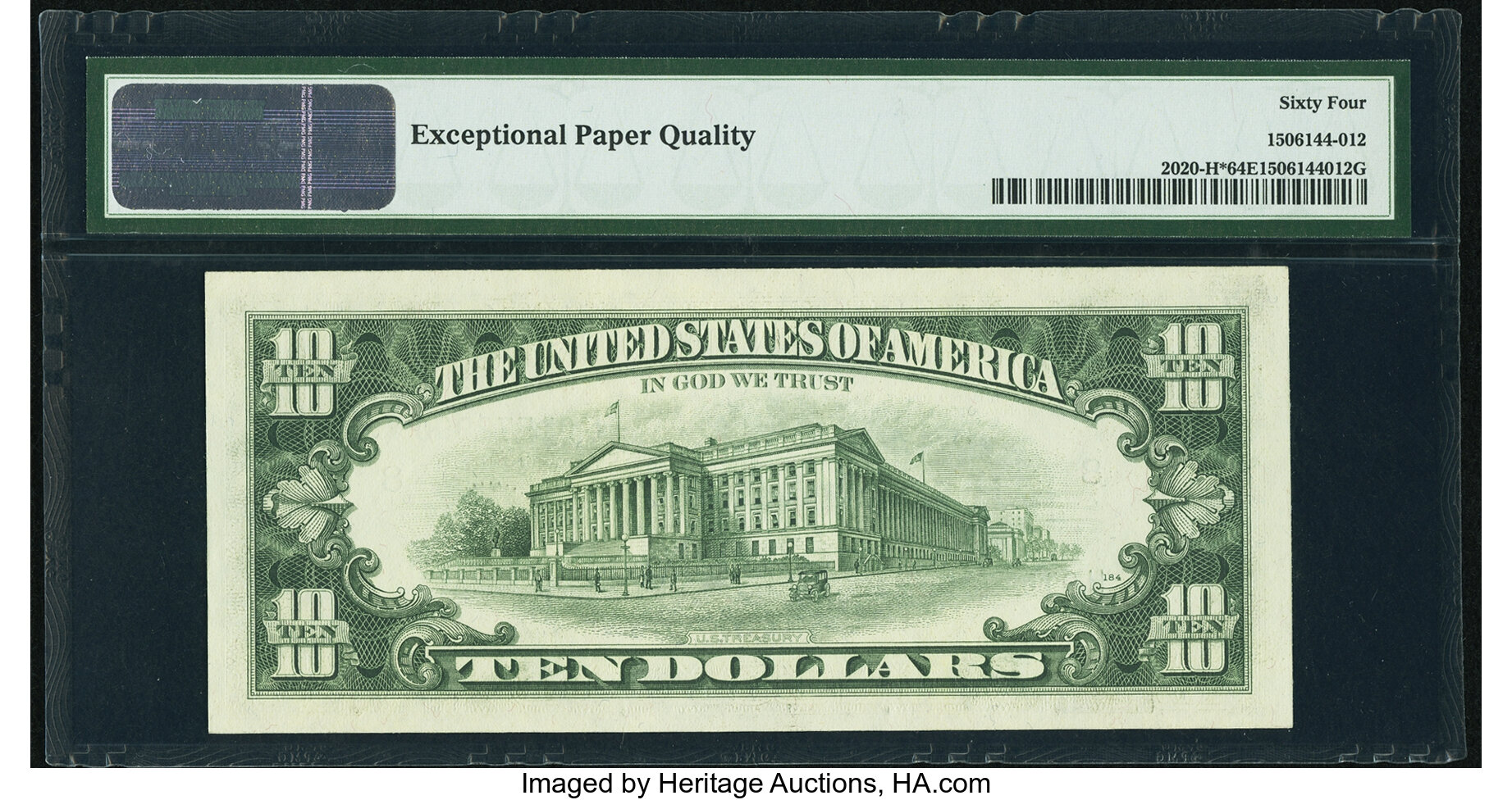 image for: Fr. 2020-H* $10 1969B Federal Reserve Note. PMG Choice Uncirculated 64 EPQ....