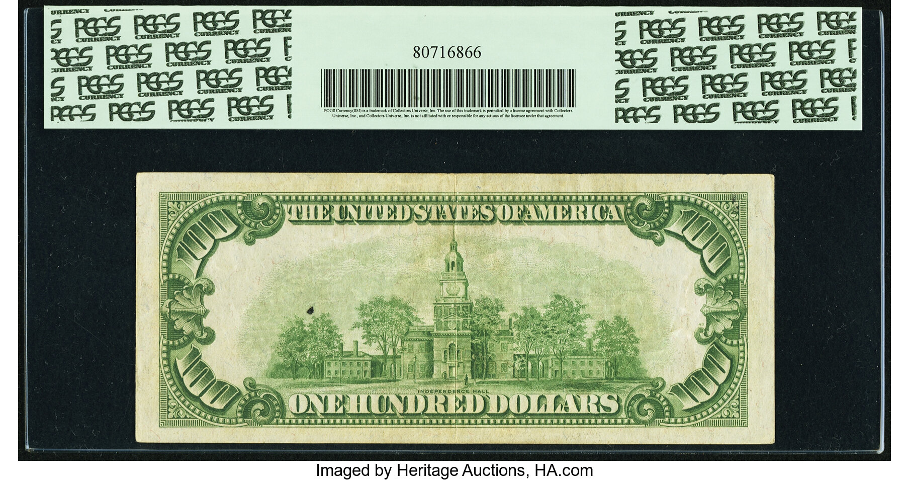 image for: Fr. 2152-B* $100 1934 Light Green Seal Federal Reserve Note. PCGS Extremely Fine 40....