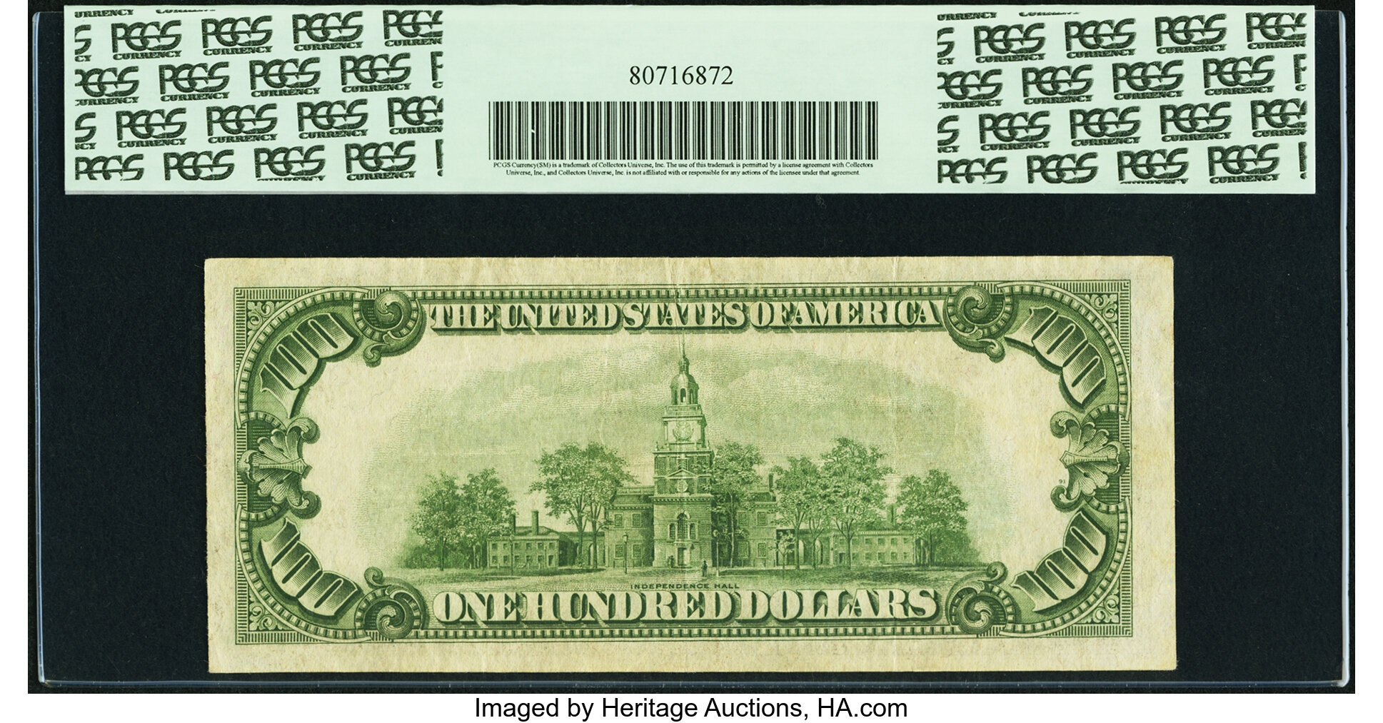image for: Fr. 2152-J* $100 1934 Dark Green Seal Federal Reserve Note. PCGS Very Fine 35....