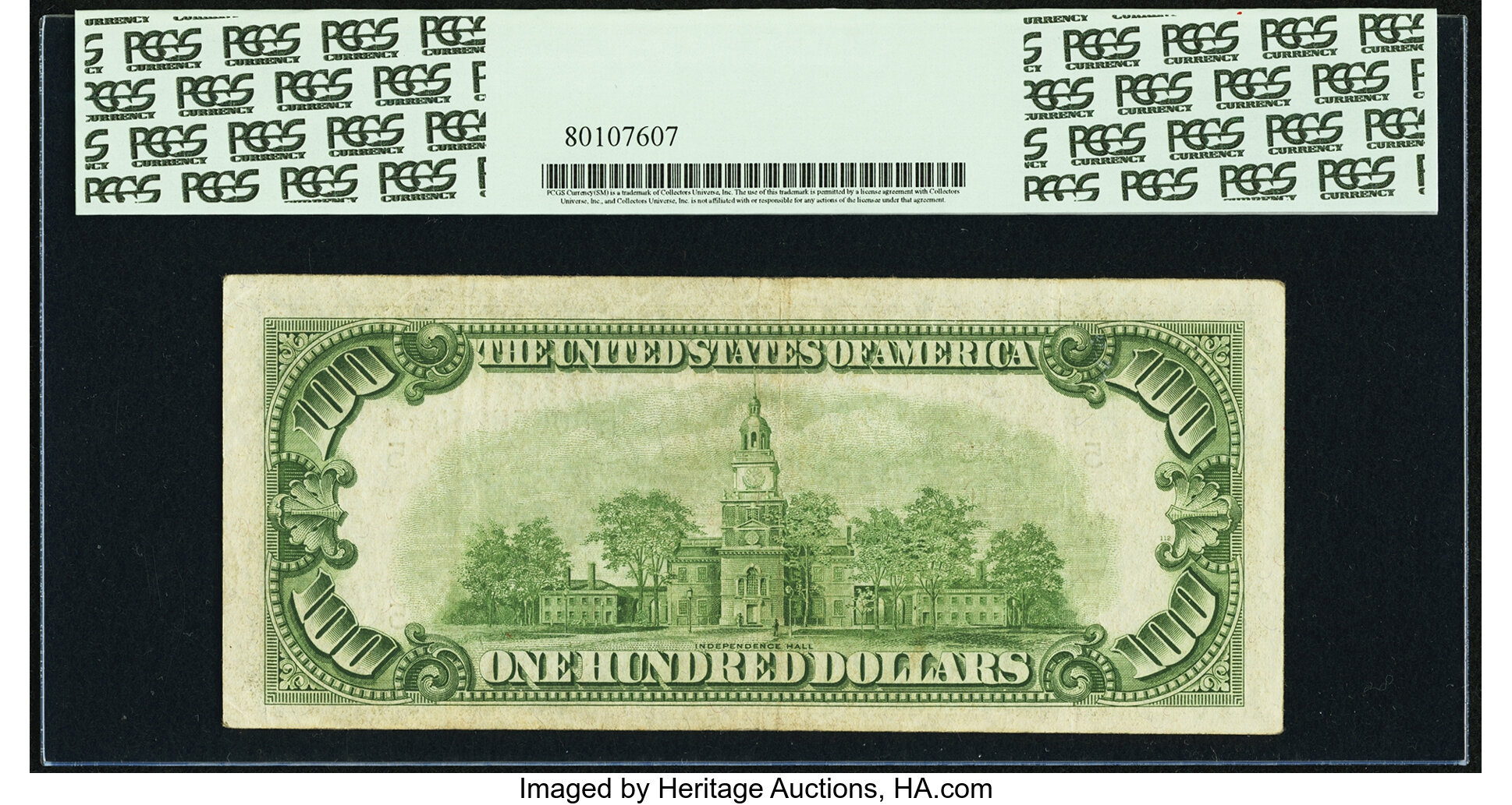 image for: Fr. 2157-E* $100 1950 Mule Federal Reserve Note. PCGS Extremely Fine 40PPQ....