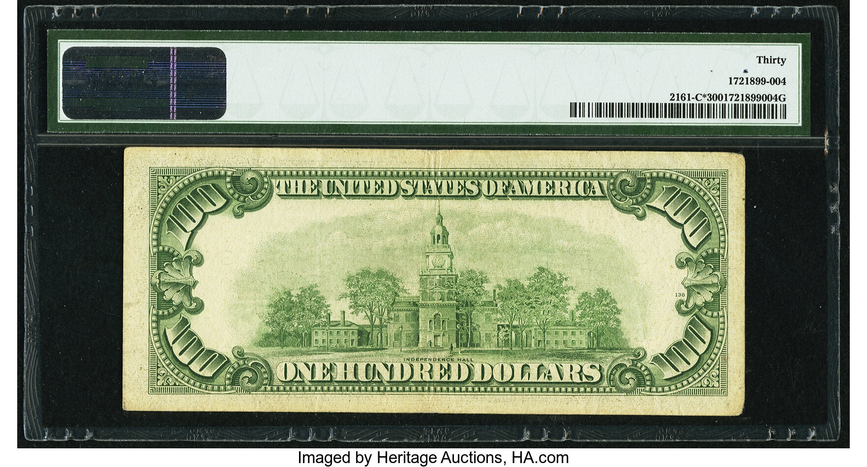 image for: Fr. 2161-C* $100 1950D Federal Reserve Note. PMG Very Fine 30....