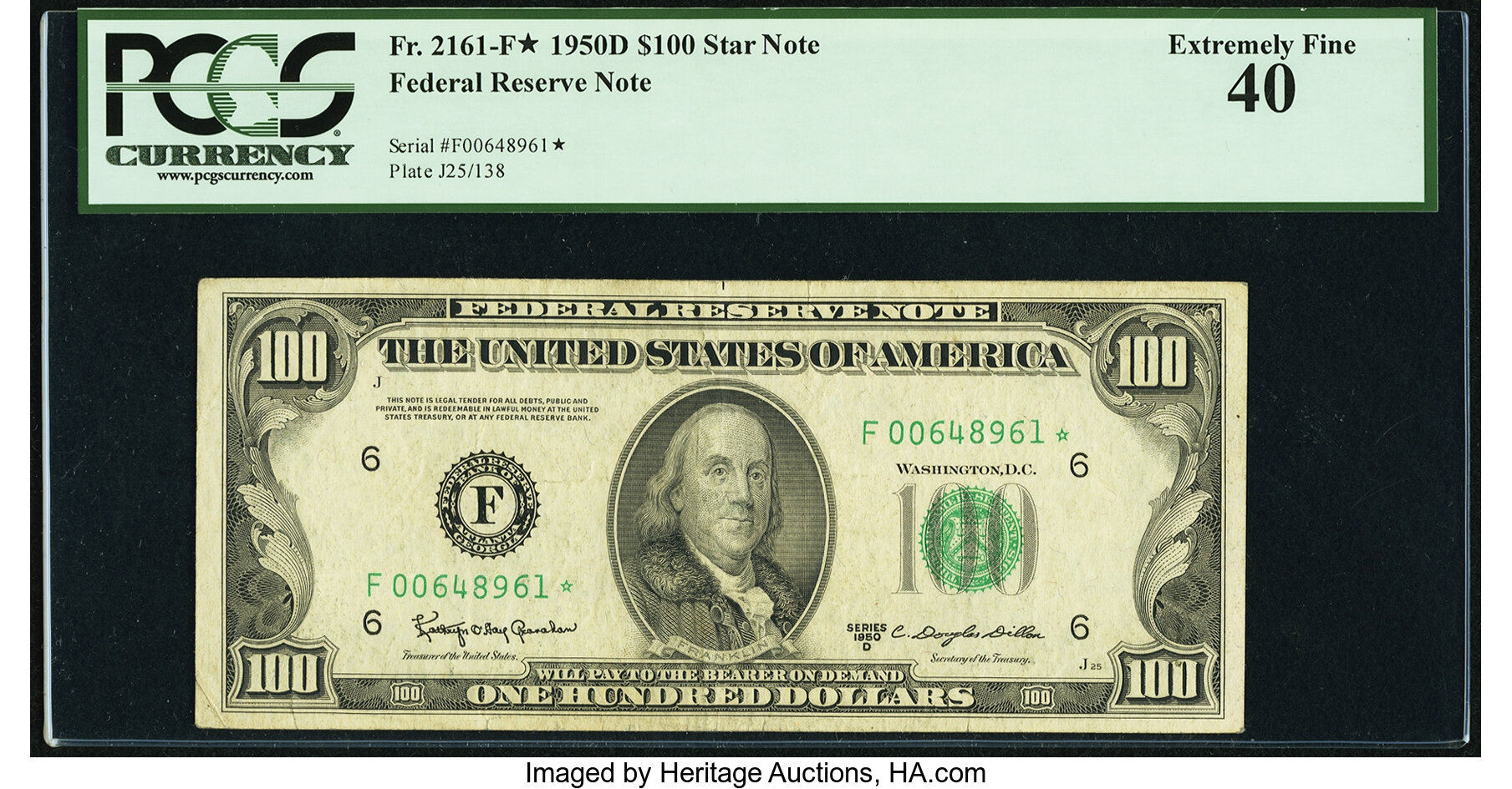 1950D $100 Replacement, Atlanta (Fr. 2161F*)