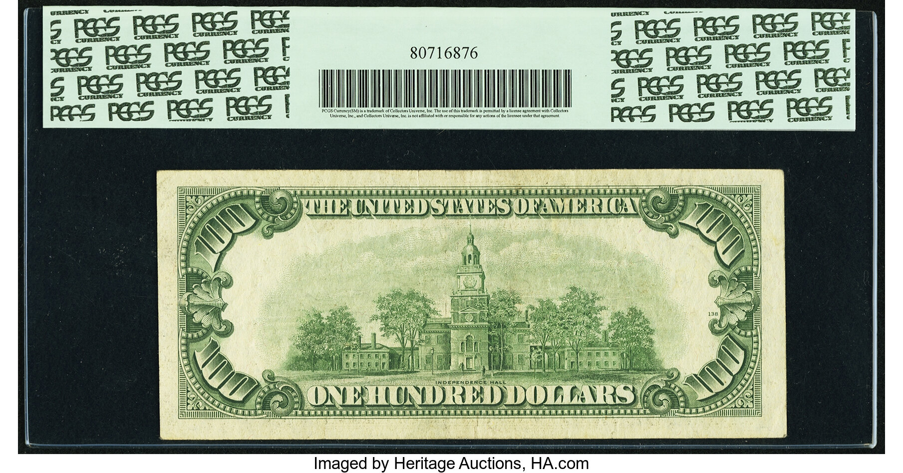 image for: Fr. 2161-F* $100 1950D Federal Reserve Note. PCGS Extremely Fine 40....