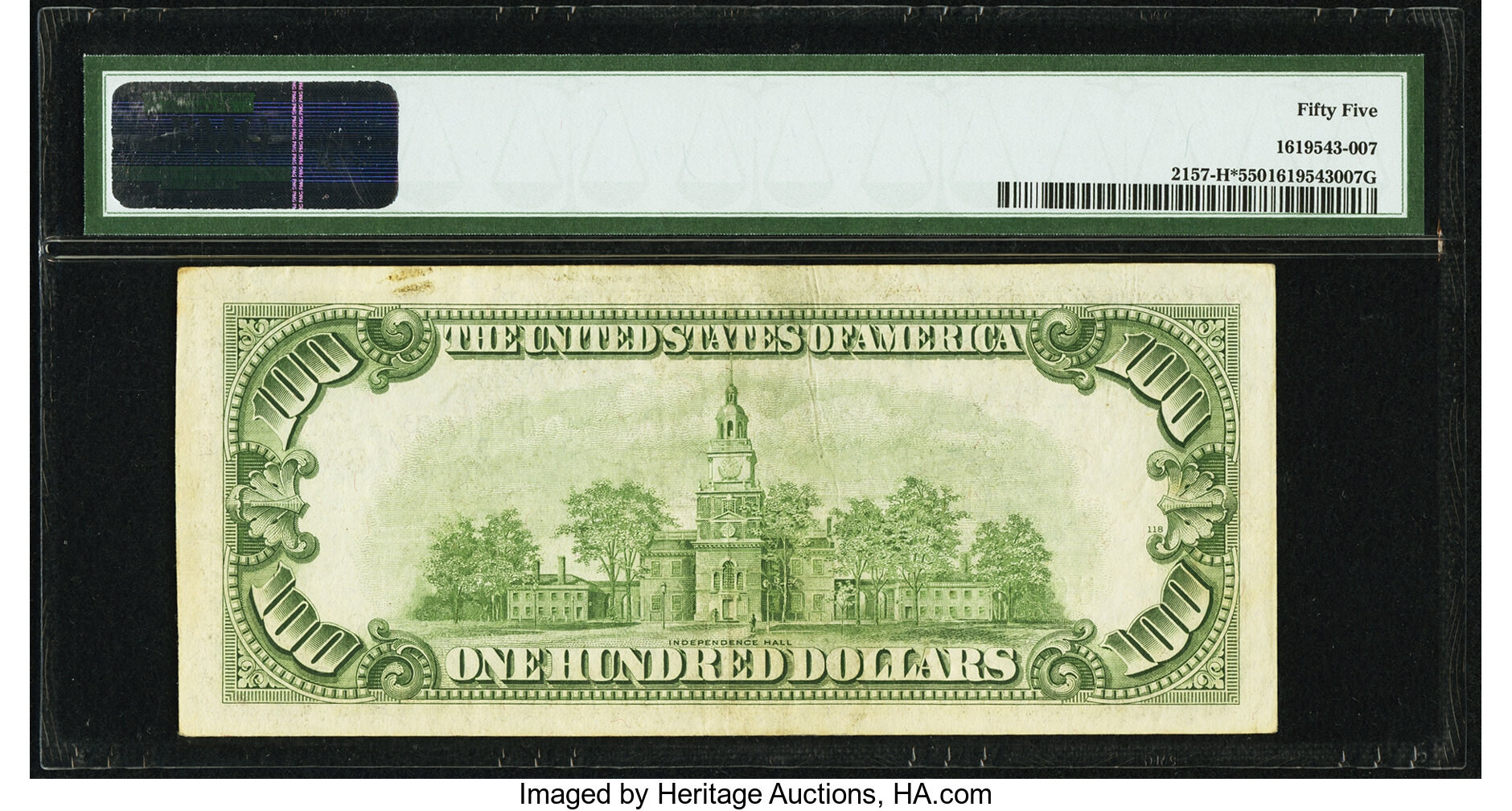 image for: Fr. 2157-H* $100 1950 Federal Reserve Note. PMG About Uncirculated 55....