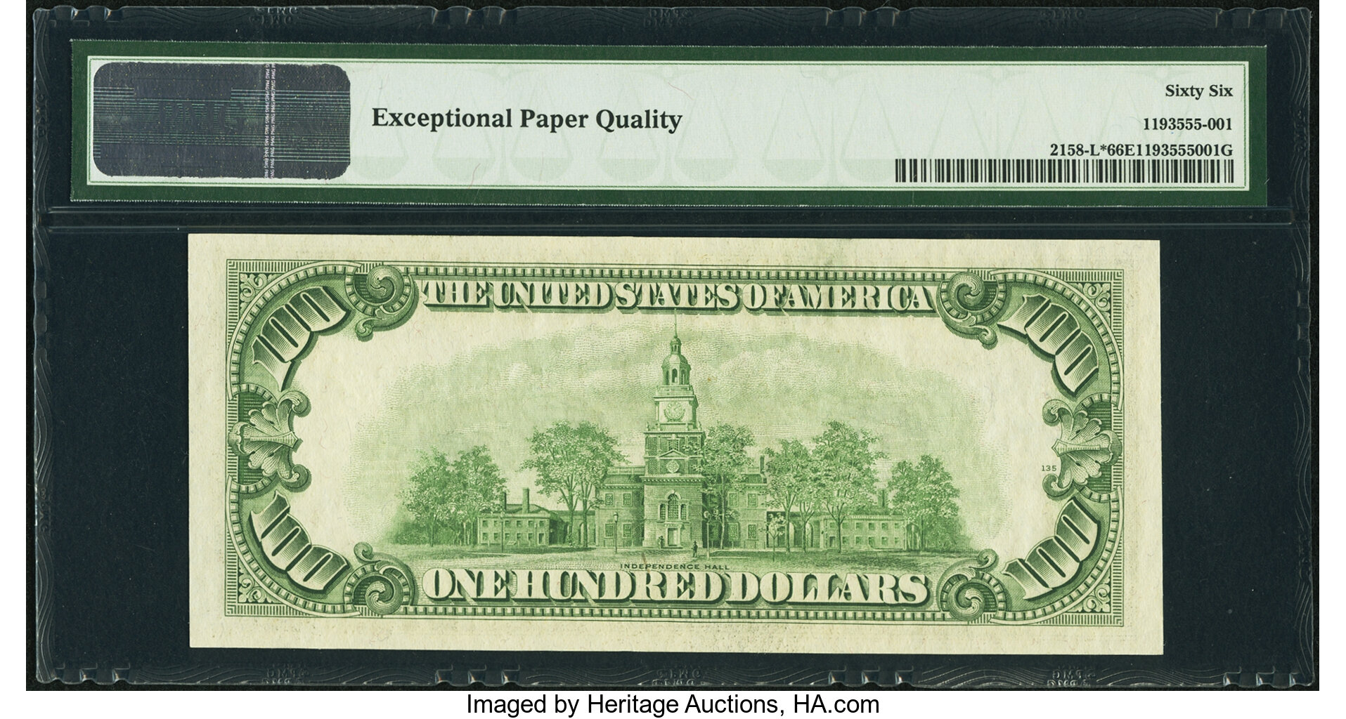 image for: Fr. 2158-L* $100 1950A Federal Reserve Note. PMG Gem Uncirculated 66 EPQ....