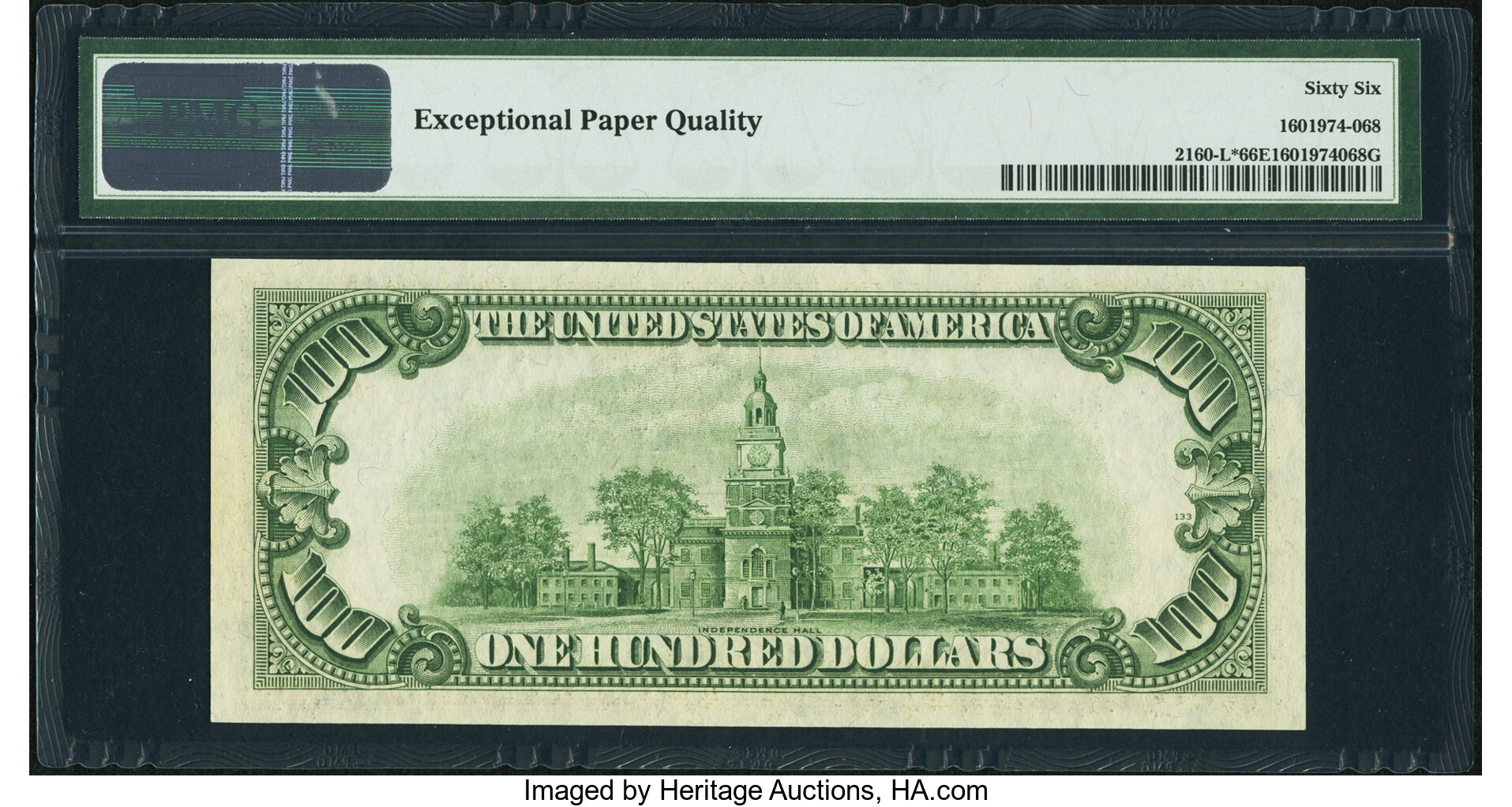 image for: Fr. 2160-L* $100 1950C Federal Reserve Note. PMG Gem Uncirculated 66 EPQ....