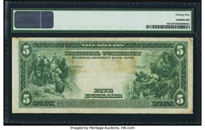 image for: Fr. 807 $5 1918 Federal Reserve Bank Note PMG Very Fine 25....