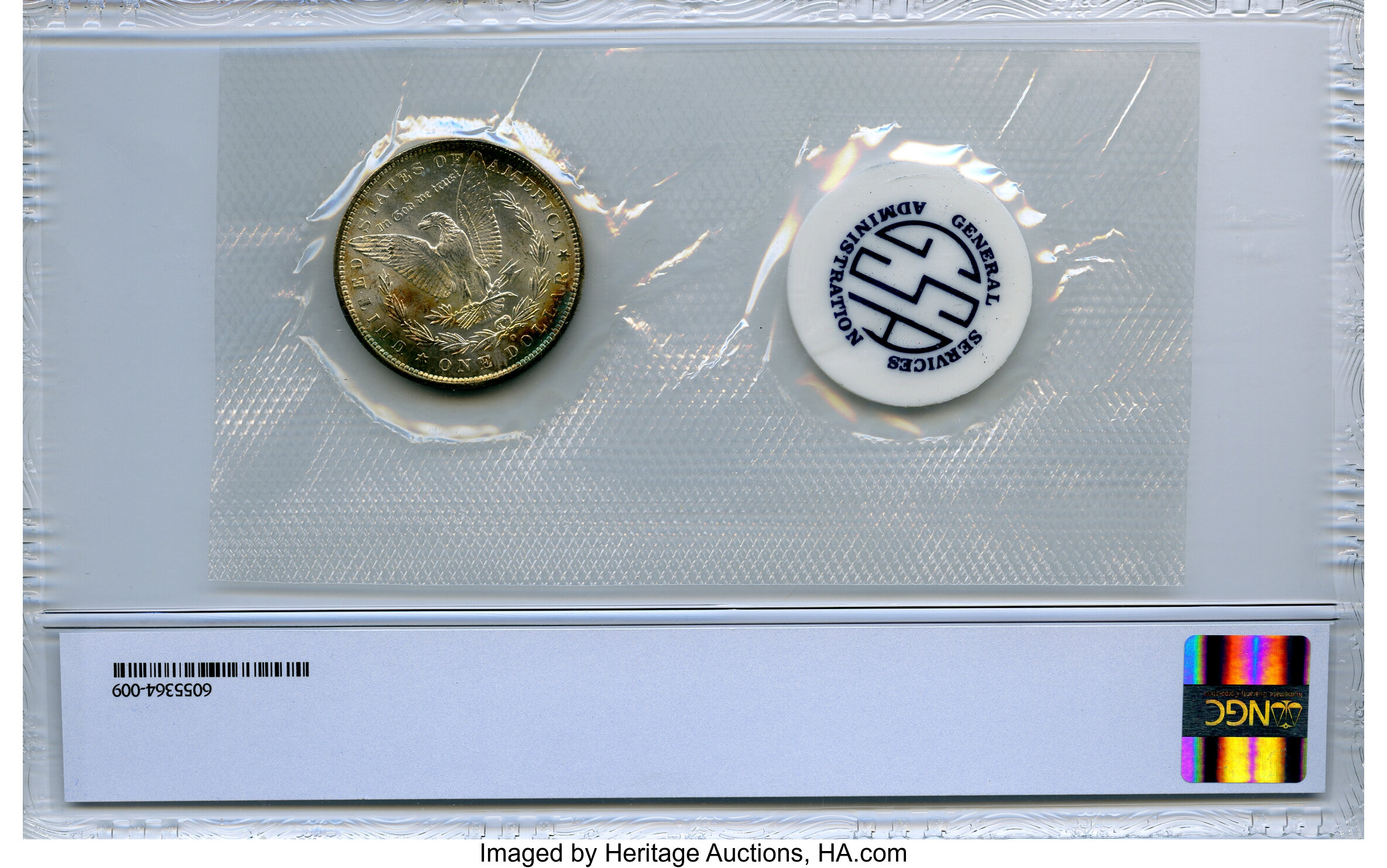 image for: 1899-O $1 GSA Soft Pack MS61 NGC. NGC Census: (362/63809). PCGS Population: (355/62218). CDN: $44 Whsle. Bid for NGC/PCGS M...