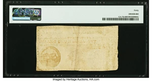 image for: Georgia 1776 $2 Floating Jugs Orange Seal Fr. GA-72c PMG Extremely Fine 40....