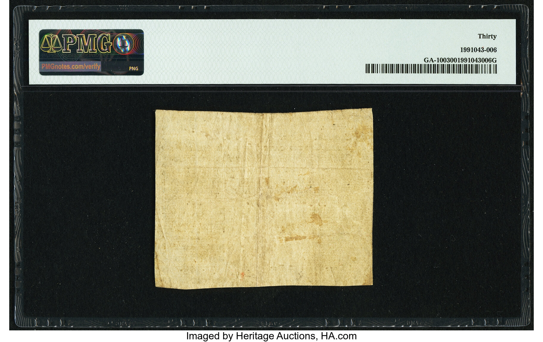image for: Georgia June 8, 1777 $2/3 Fr. GA-100 PMG Very Fine 30....