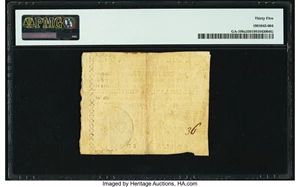 image for: Georgia June 8, 1777 $6 Red "in" Fr. GA-108a PMG Choice Very Fine 35....