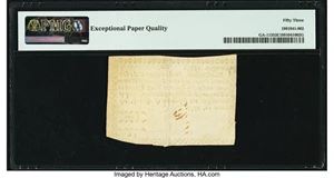 image for: Georgia September 10, 1777 $4/5 Fr. GA-113 PMG About Uncirculated 53 EPQ....