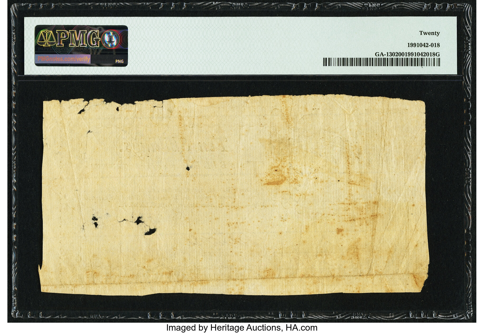 image for: Georgia October 16, 1786 10 Shillings Fr. GA-130 PMG Very Fine 20....