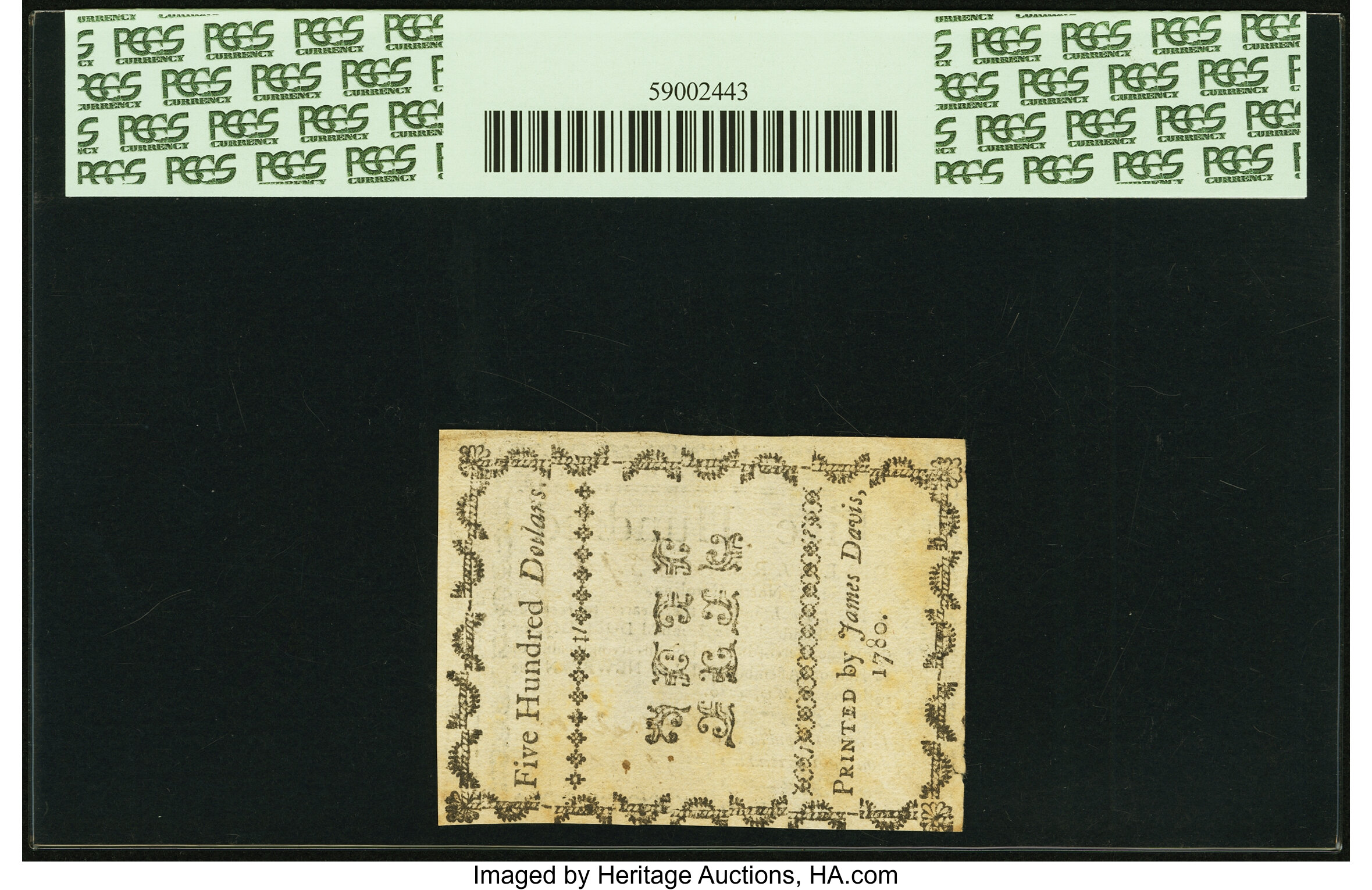 image for: North Carolina May 10, 1780 $500 Divitae Reipublicae ... Fr. NC-198 PCGS Very Fine 30....