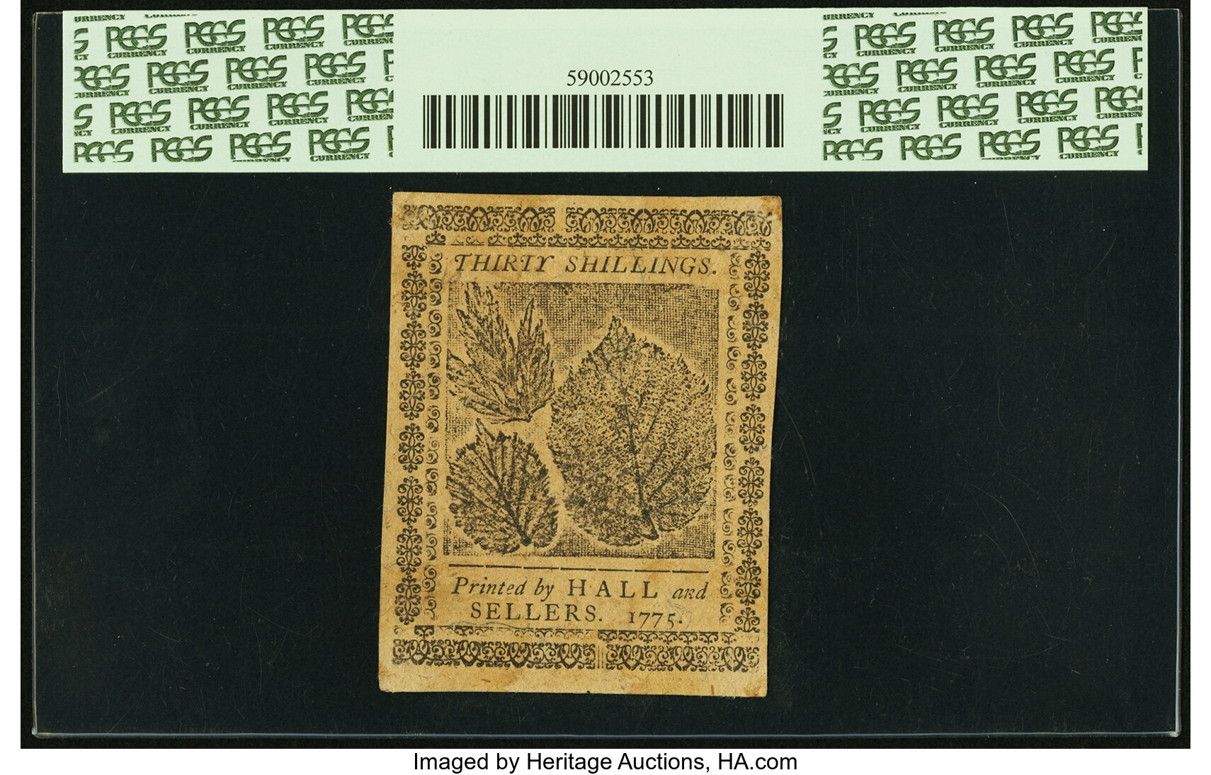 image for: Pennsylvania July 20, 1775 30 Shillings Fr. PA-179 PCGS New 62....