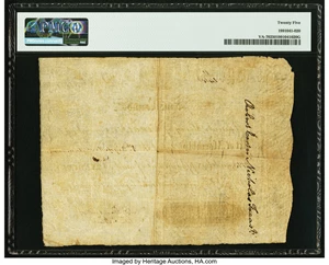image for: Virginia March 4, 1773 5 Pounds Ashby Note Fr. VA-70 PMG Very Fine 25....