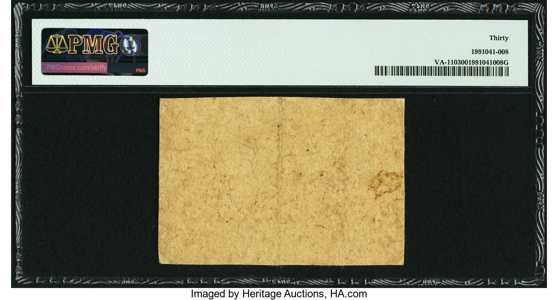 image for: Virginia October 7, 1776 $10 Fr. VA-110 PMG Very Fine 30....