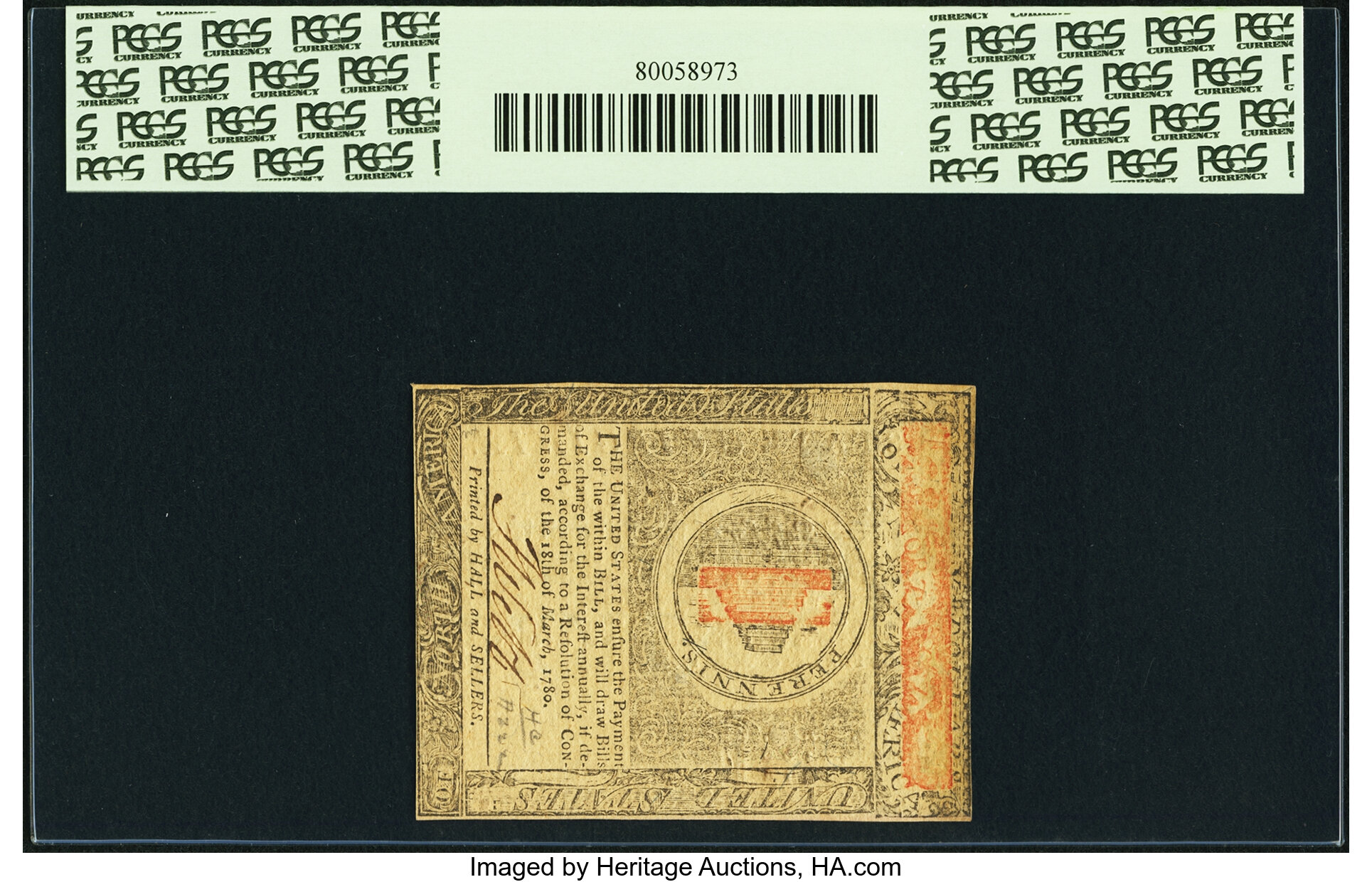 image for: Virginia May 1, 1780 $5 Fr. VA-175 PCGS New 62....