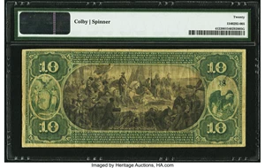 image for: Troy, NY - $10 Original Fr. 412 The Troy City National Bank Ch. # 640 PMG Very Fine 20....