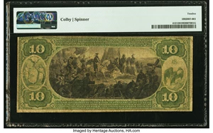 image for: Troy, NY - $10 Original Fr. 412 The Troy City National Bank Ch. # 640 PMG Fine 12....