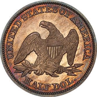 image for: 50C 1854 ARROWS. PCGS PR65