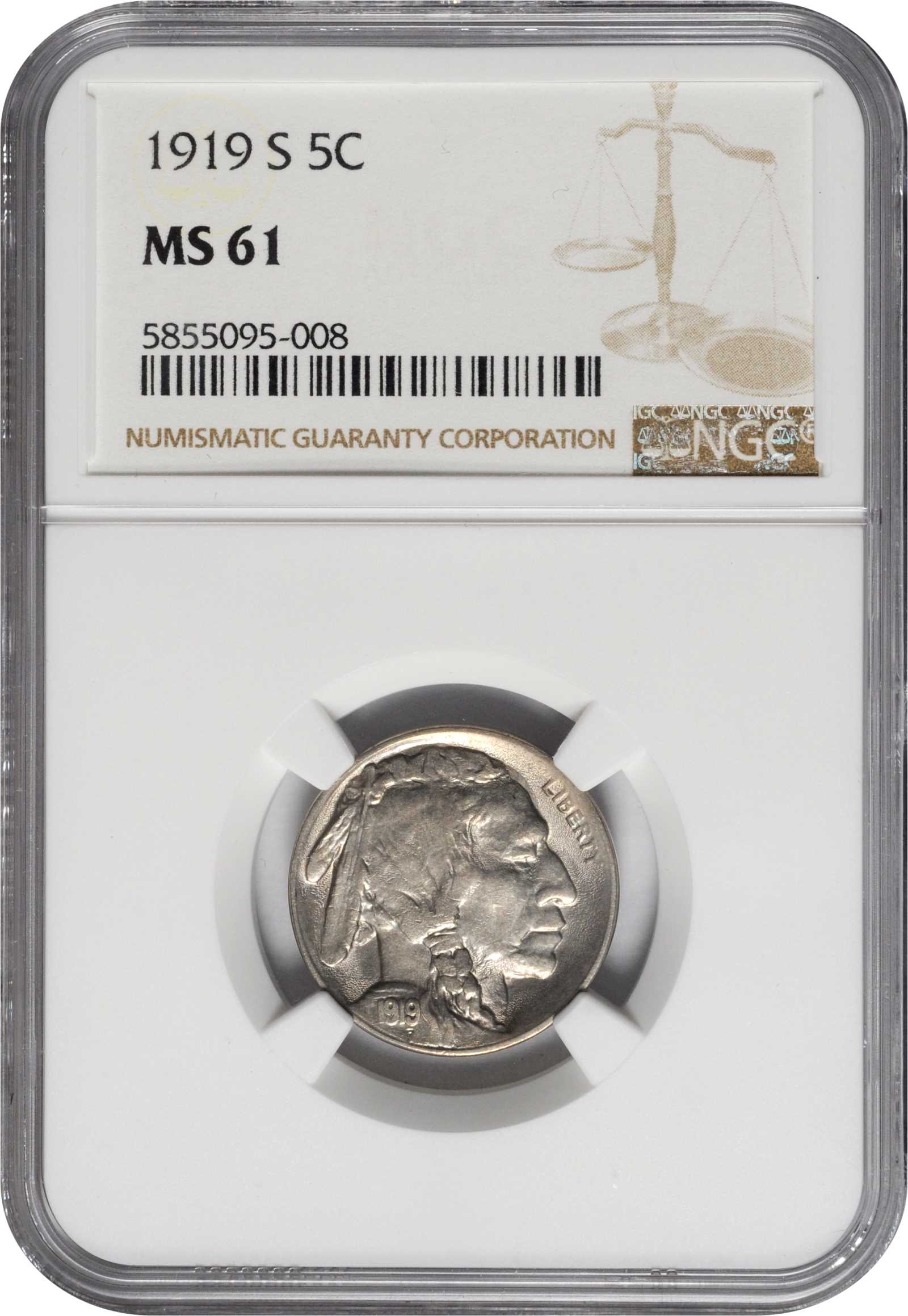 1919-S 5c MS66 thumbnail 13