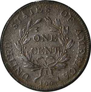 image for: 1802 Draped Bust Cent. S-239. Rarity-3. AU Details--Corroded (NCS).