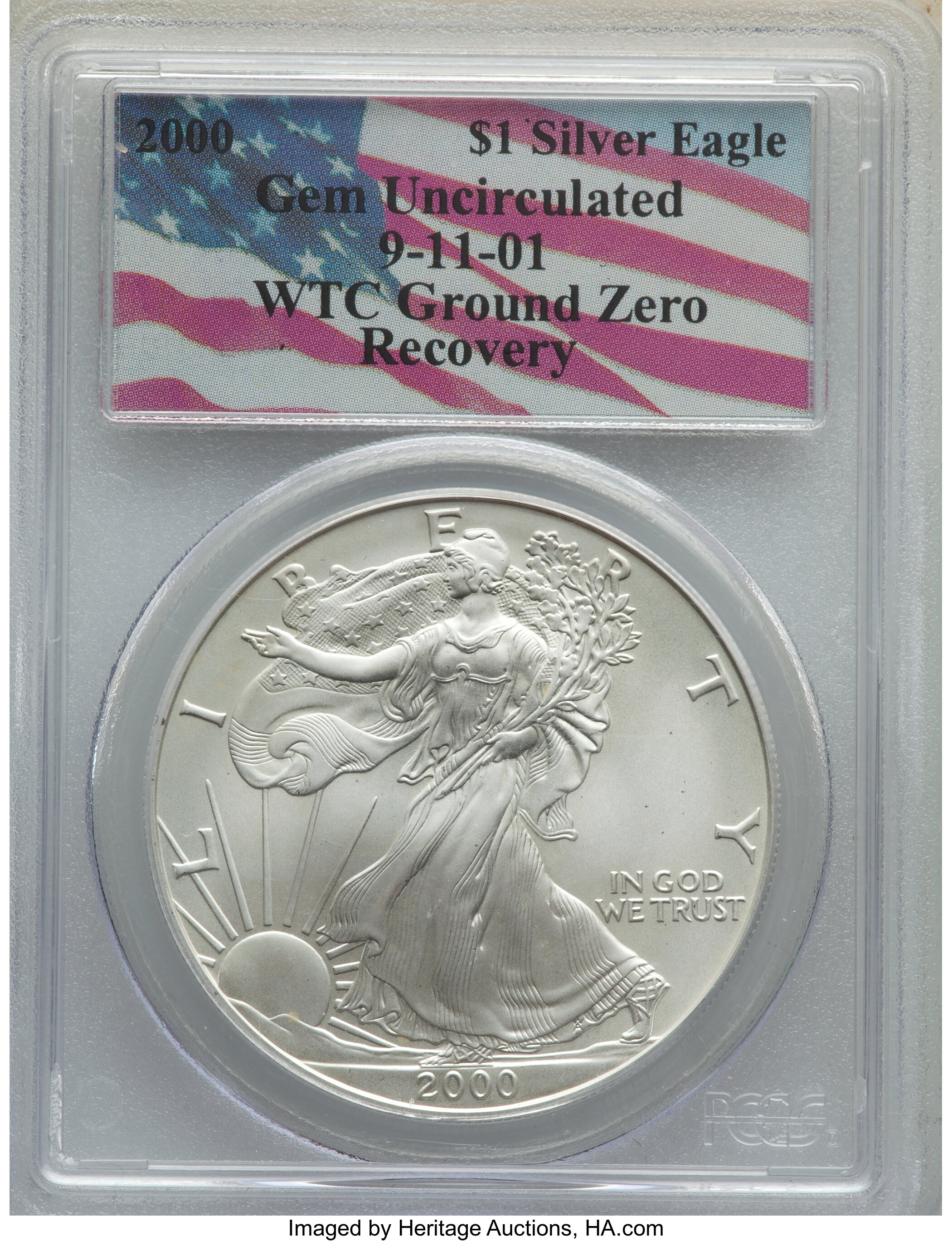 2000 $1  Silver Eagle MS65 thumbnail 6