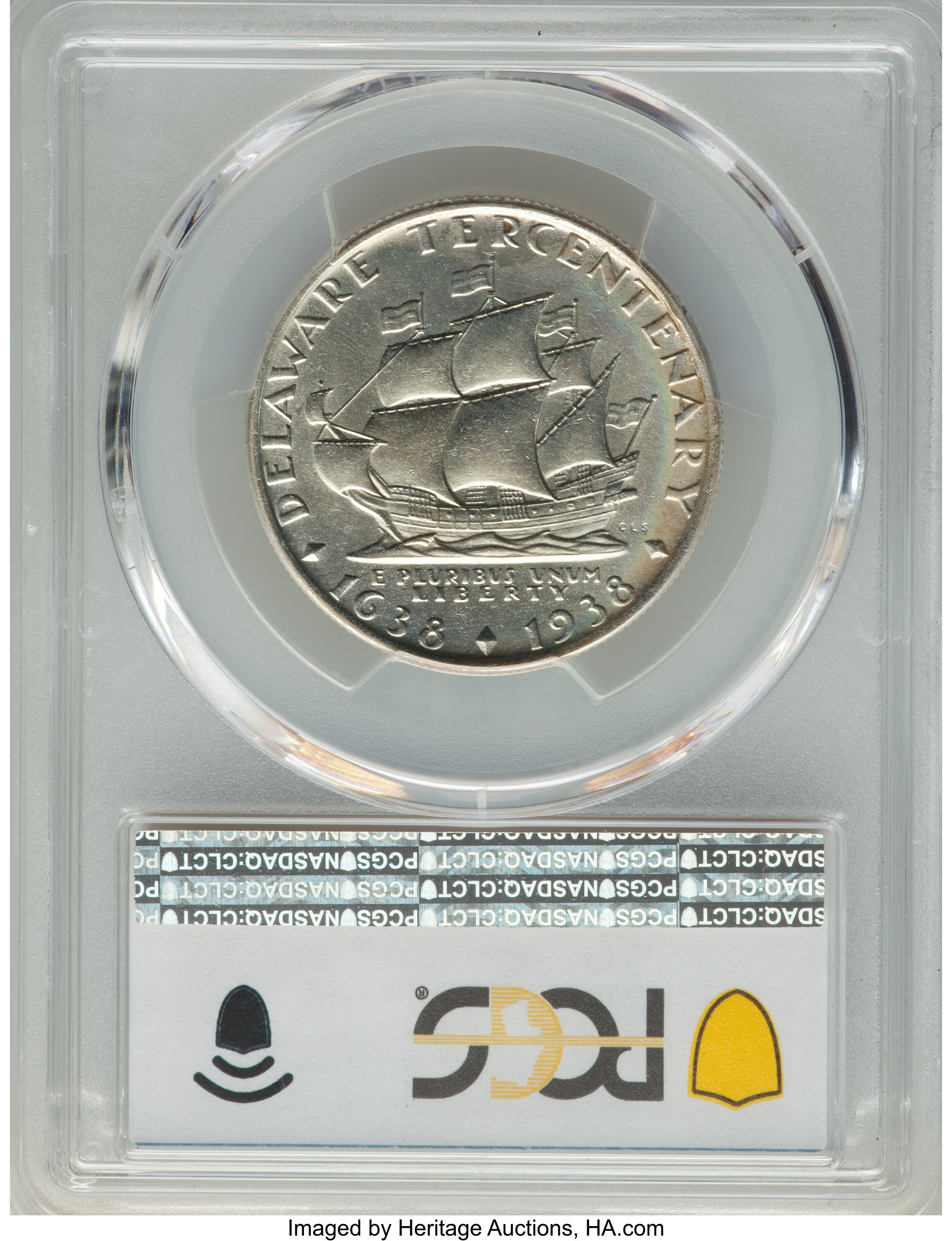 1936 50c Delaware AU58 thumbnail 2